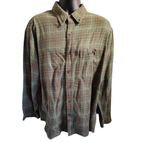 Woolrich Cotton.Button Down Shirt Light Moss Mens Size XL - Picture 1 of 5
